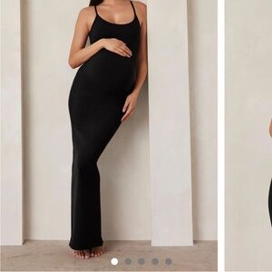 Bumpsuit sculpting rib maxi dress - brown